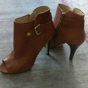Open toe ankle boots